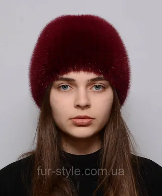 Женская вязаная норковая шапка шарик коса (ID#355898742), цена: 2150 ₴,  купить на Prom.ua