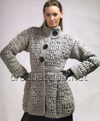 Пальто вязаное №1054319 - купить в Украине на Crafta.ua