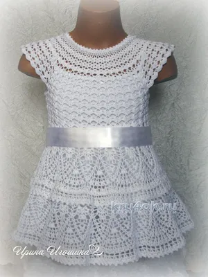 Подборка вязаных платьев для девочек — Shpulya.com - схемы с описанием для  вязания спицами и крючком