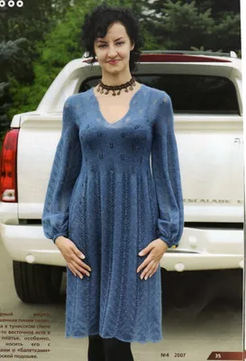 Платье вязаное на машине - 86 фото