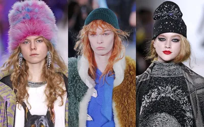Женские вязаные шапки, береты, кепки и шляпы зима 2023 Италия Визио
