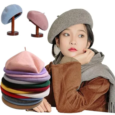 Купить Женские модные осенне-зимние удобные вязаные шапки, береты, теплая  шапка, мягкая шапка-бини | Joom