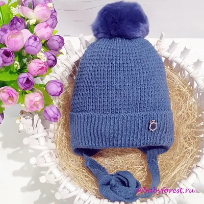 Детская теплая вязаная шапка для девочки Узорная зима – купить в  интернет-магазине HobbyPortal.ru с доставкой