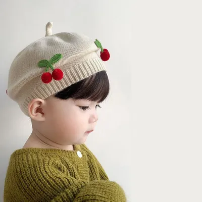 Милый детский берет, модная осенне-зимняя детская шапка, детские вязаные  шапки на открытом воздухе – лучшие товары в онлайн-магазине Джум Гик