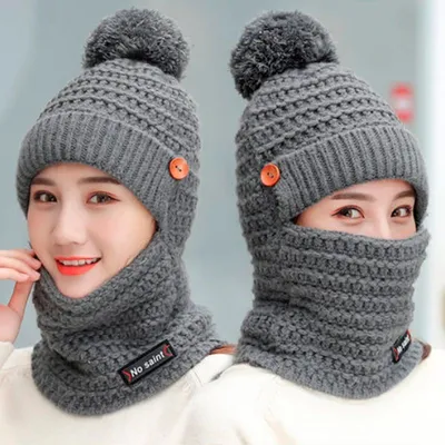 2018 зимние Шапки Для женщин вязаная шапка Обувь на теплом меху Pom Кепки  Skullies шапочки для Для женщин высокое… | Knitted hats, Crochet hats,  Crochet winter hats