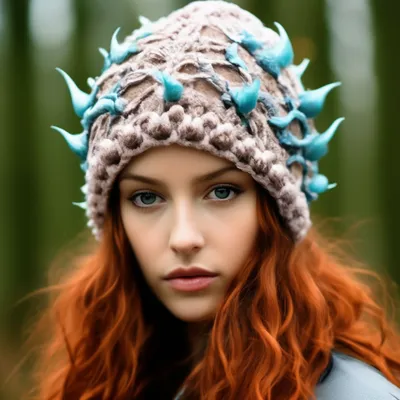 Трендовые вязаные шапки для девушек» — создано в Шедевруме