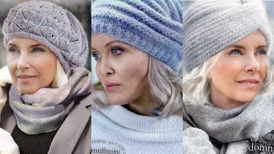 Вязаные шапки (151 фото): для женщин 50 лет, модные модели осень-зима  2018-2019 с ушками, объемные, из вязаной норки и с помпоном | Вязаные шапки,  Шапка, Вязание
