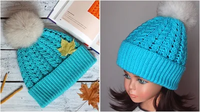 Шапка с косами крючком для начинающих, мастер-класс и схема, crochet hat |  Вязание шляп, Уроки вязания крючком, Детские вязаные шапки