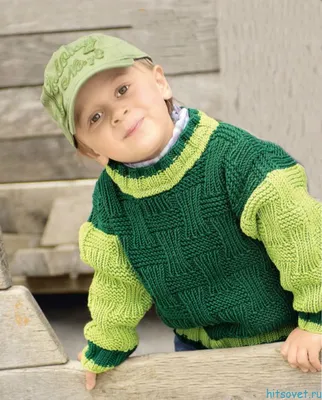 Свитер с аранами для мальчика | Детский свитер, Вязаные детские свитера,  Схемы вязания детских вещей
