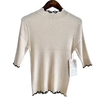 Женский вязаный свитер оверсайз белый с узорами внизу - купить в интернет  магазине Аржен