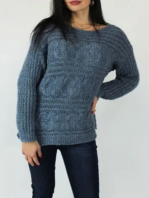 Женский свитер спицами: схемы для начинающих с пошаговым описанием. Вяжем  женский пуловер из толстой пряжи с двойным воротом (135 фото)