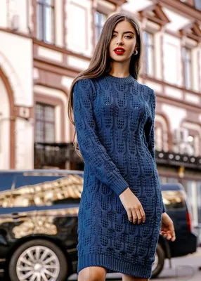 Вязаные платья - 241/а-нс - Стильное теплое вязаное платье под горло,  трикотажное вязаное платье на зиму (ID#1961682191), цена: 950 ₴, купить на  Prom.ua