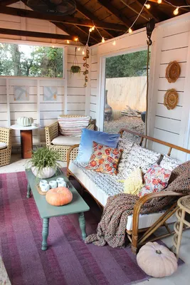 отделка веранды вагонкой | Porch decorating, House with porch, Autumn home