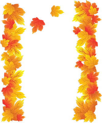 Осенние листья, виньетка - Листья - Картинки PNG - Галерейка
