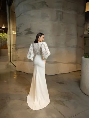 Румяное винтажное свадебное платье из кружева и тюля с короткими рукавами -  Lunss
