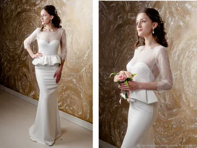 Винтажное свадебное платье со шлейфом артикул 103862 цвет белый👗 напрокат  11 300 ₽ ⭐ купить 110 000 ₽ в Новосибирске