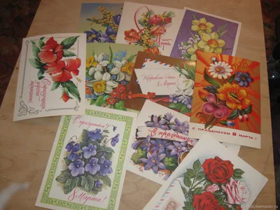 Советские открытки к 8 Марта |