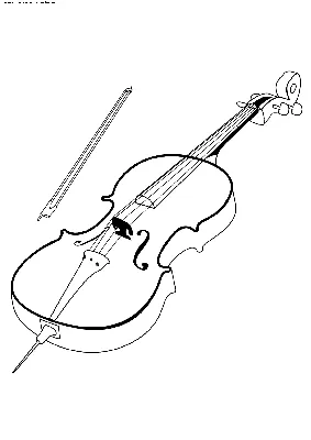 Раскраска Виолончель (музыка, виолончель) | Раскраски музыкальные  инструменты