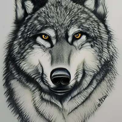 Волк - известный народный символ. Какую картину нарисовать - \