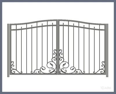 Ворота кованые простые модель 123