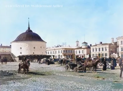 Выборг, рыночная площадь. Конец XIX века | Пикабу