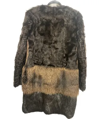 Цветное и гладко плетеное пальто из кроличьего меха выдра, утолщенное и  длинное, Женское пальто из искусственного меха | AliExpress