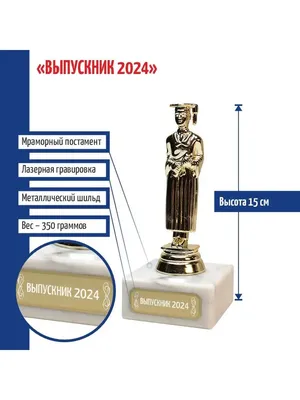 Статуэтка Учёба М \"Выпускник 2024\" (15 см) Подарки 167325291 купить за 1  488 ₽ в интернет-магазине Wildberries