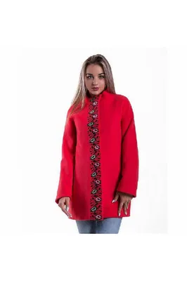 Пальто «Лад» серое с серой вышивкой - купить в интернет-магазине | RUTA.RED
