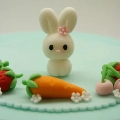 Зайка Ми из мастики / Bunny Rabbit Cake Topper / Зайка на торт - YouTube
