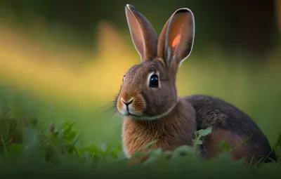 Обои трава, природа, заяц, grass, bunny, wildlife картинки на рабочий стол,  раздел животные - скачать