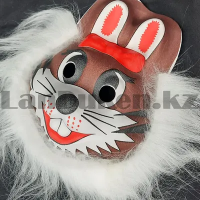 Карнавальная маска Зайца коричневая