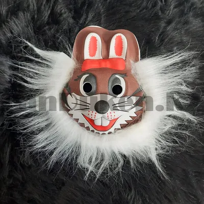 Карнавальная маска Зайца коричневая