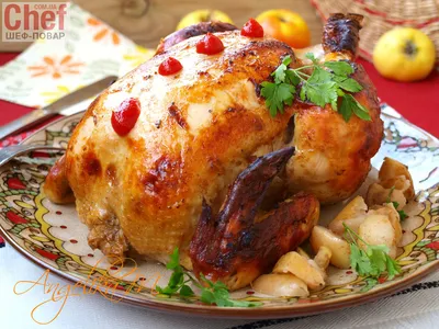 Курица, запеченная с творожным сыром и копчеными колбасками, пошаговый  рецепт с фото на сайте Гастроном