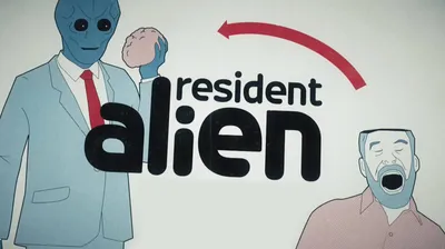 Скачать цифровую мультяшную иллюстрацию обоев Resident Alien | Обои.com