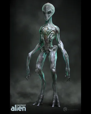 ArtStation — Resident Alien — Harry Full Alien Design — Final Pass, Кайл Браун | Дизайн Чужих, Концепт-арт Marvel, Чужой