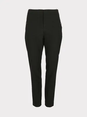 Женские черные зауженные брюки - купить в интернет-магазине «Love Republic»