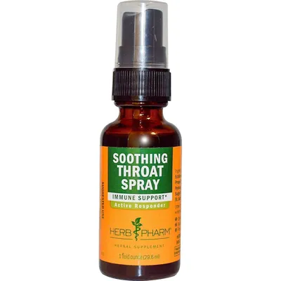 Спрей для горла успокаивающий, Throat Spray, Herb Pharm, 30 мл. купить в  Киеве и Украине по лучшей цене