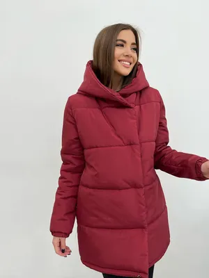 Красная зимняя куртка женская зефирка GF2603-01 ✓ по цене 800 грн. *  Одевалка
