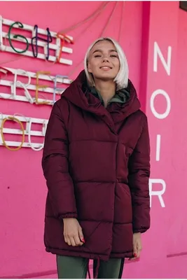 Женская Зимняя куртка «зефирка» с капюшоном с утеплителем купить в онлайн  магазине - Unimarket