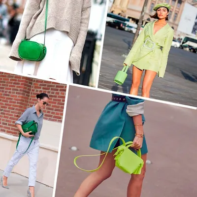 Зеленая сумка с чем носить фотографии