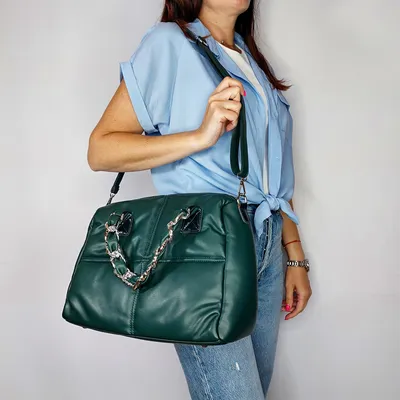 Купить сумку женскую кожаную зеленую FM1046B по выгодной цене |  Интернет-магазин FashionMix.com.ua