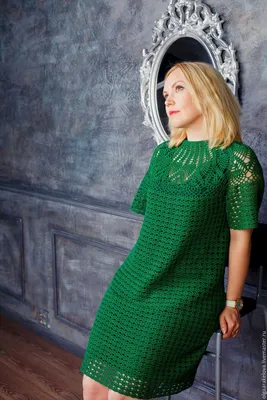 Зеленое мини-платье на тонких бретельках с оборками и рюшами арт.156011 -  купить в Волгограде