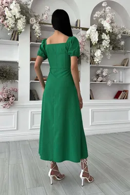 Зеленое летнее платье с принтом цветочек для беременных и кормящих Vanessa  (xL) DR-22.043