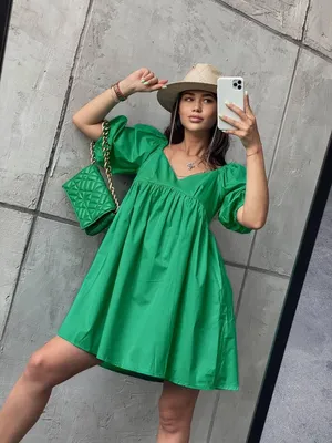 Пышное летнее зеленое платье 1618304654: купить в интернет-магазине женской  одежды \"Стрекоза\"