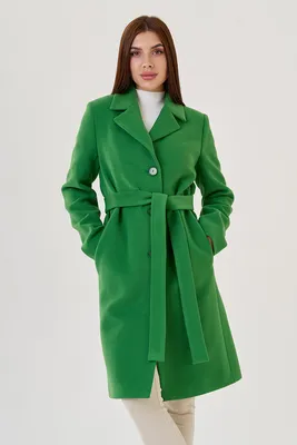 Пальто женское зеленого цвета 79179 (зелёный) купить в интернет-магазине с  доставкой
