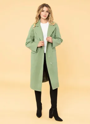 Пальто женское Crosario 52398 зеленое 50 RU - купить в Москве, цены на  Мегамаркет