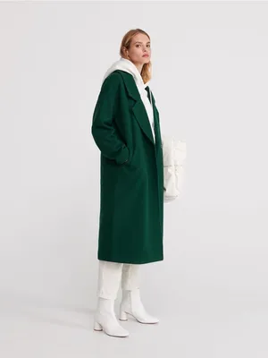 Пальто oversize Цвет Зеленый - RESERVED - WU574-77X