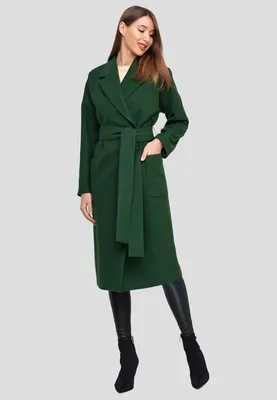 Женское зеленое пальто |