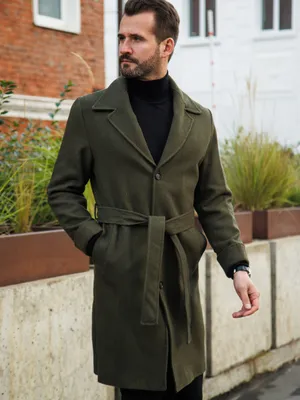 Зеленое пальто. Арт.:6189 – купить в магазине мужской одежды Smartcasuals