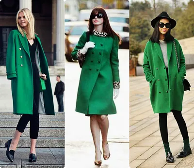 С чем носить зеленое пальто? | Дом пальто